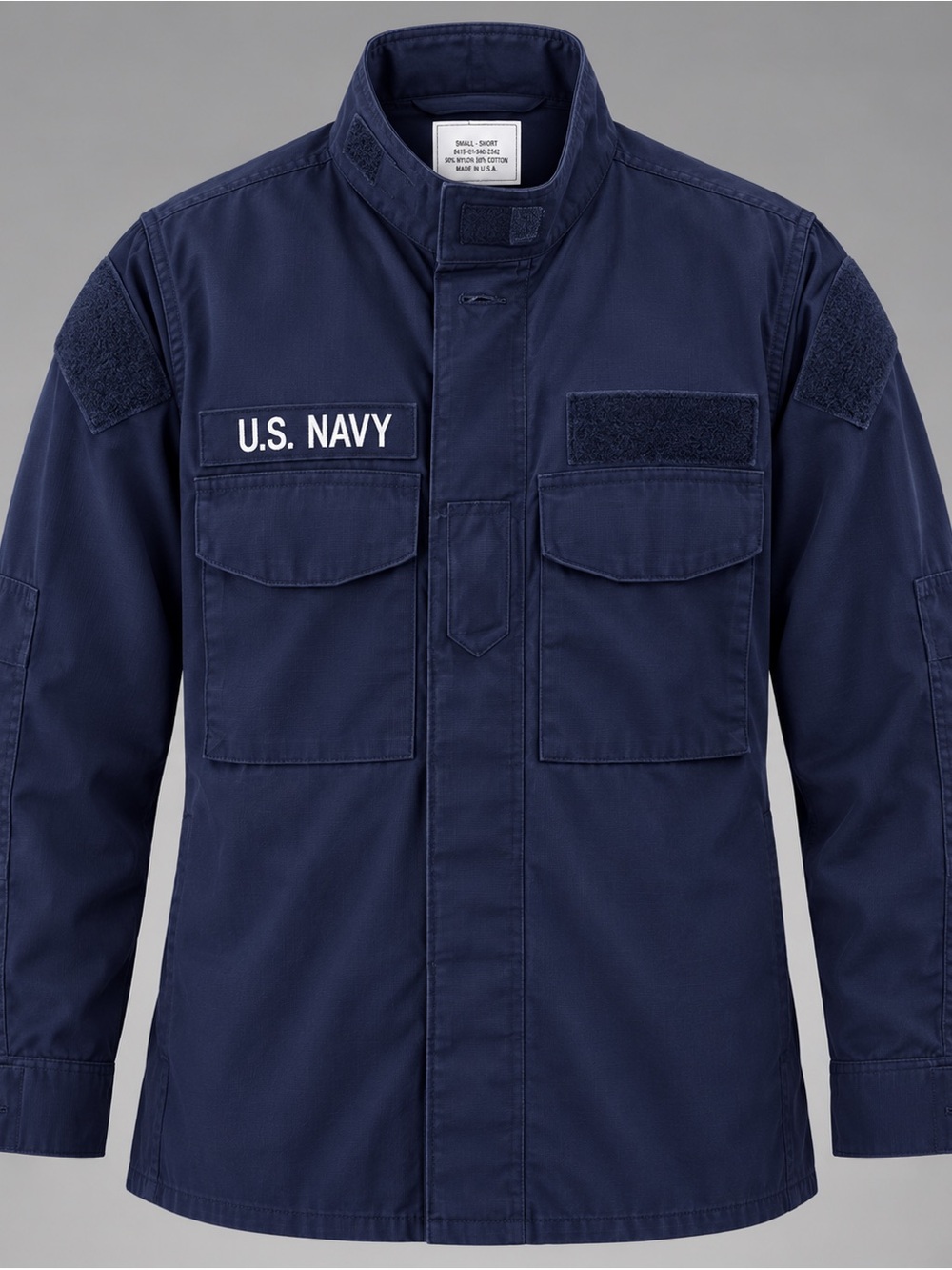Men's Navy Military Field Jacket with U.S. NAVY Patch